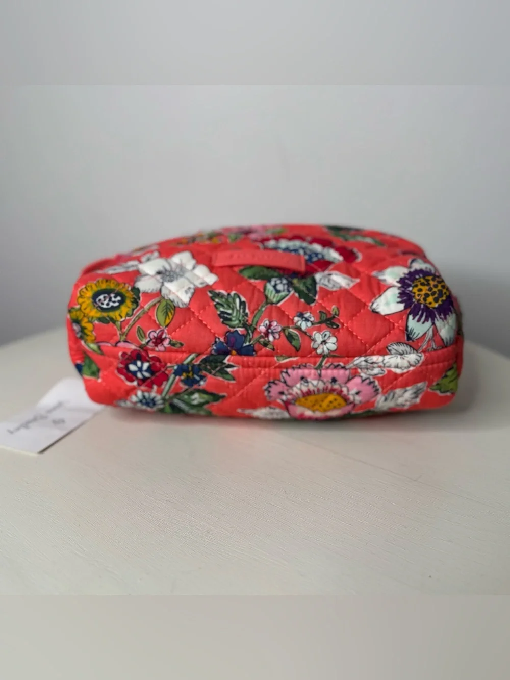 Vera Bradley Coral Floral Iconic Cosmetic Bag